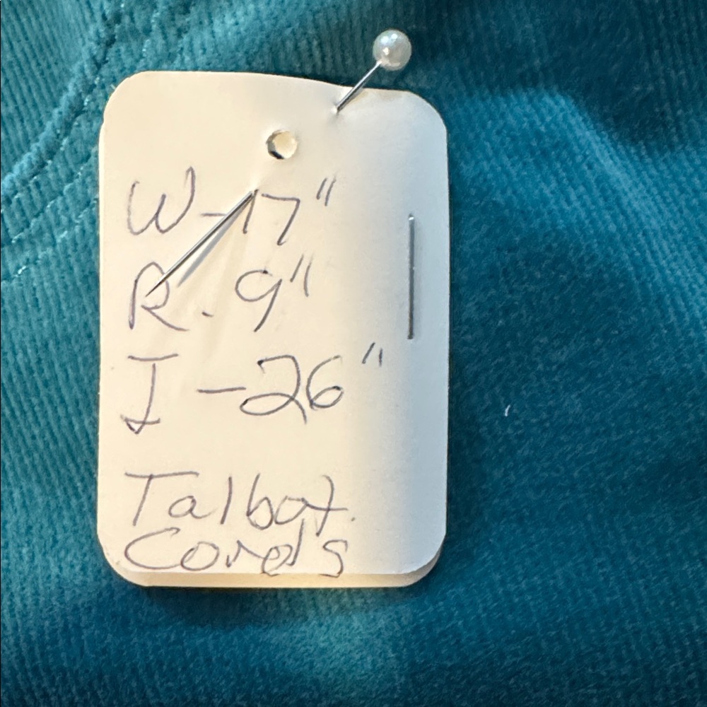 Talbots Turquoise Corduroy Ankle Pants 10P Boyfriend Fit - Picture 7 of 7